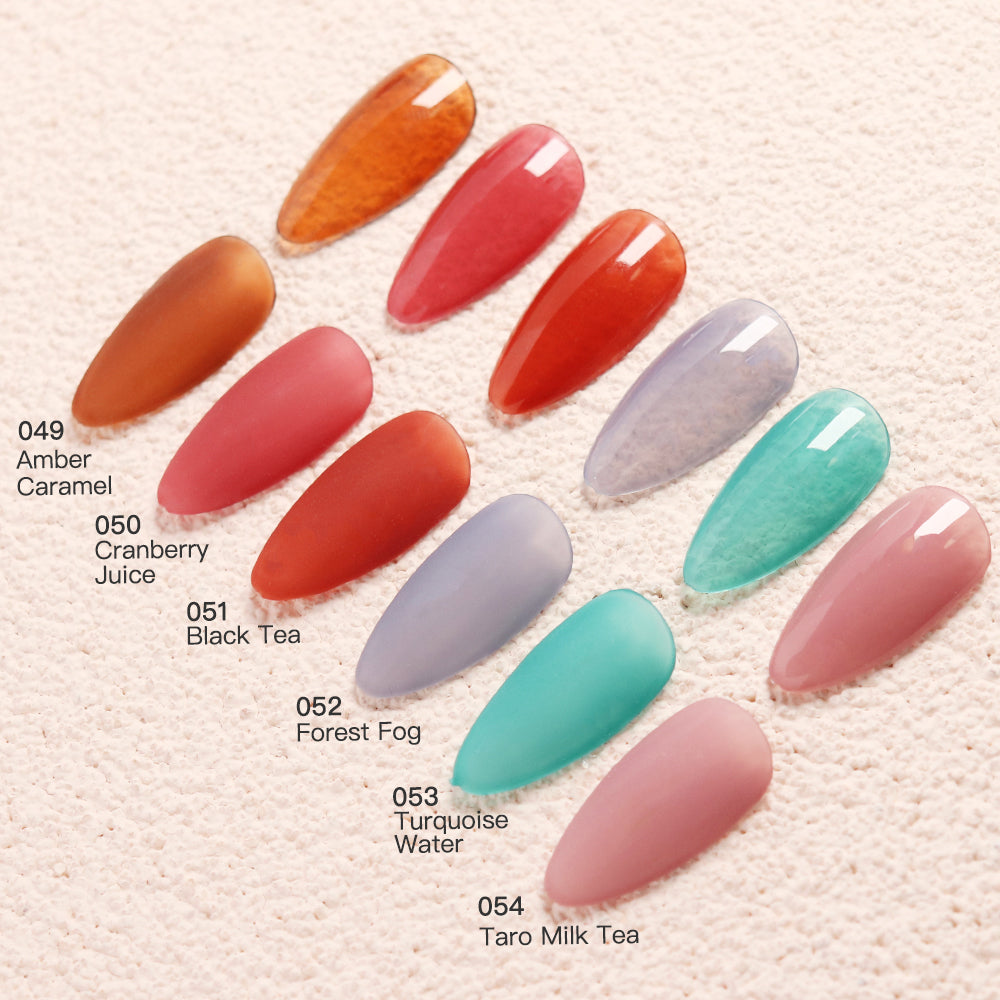 6 Colors Jelly Gel Polish Set - S09 Tea Time