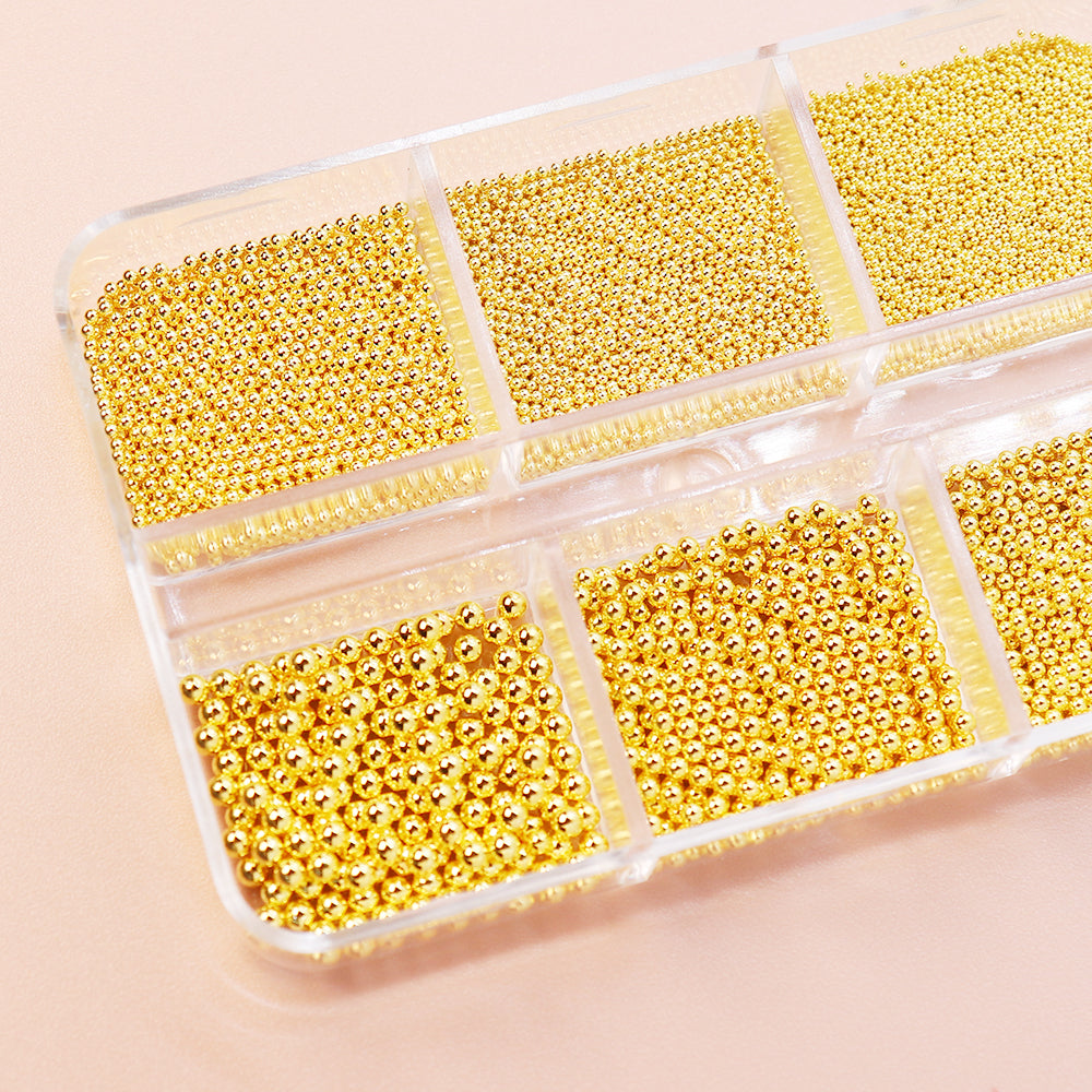 Metallic Caviar Beads - Gold (6 Grids/Box）