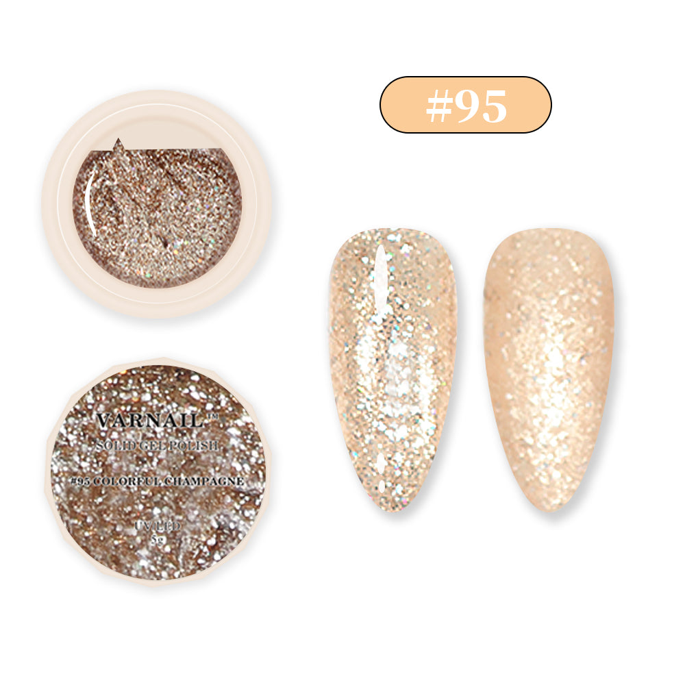 Solid Gel Polish - #95 COLORFUL CHAMPAGNE