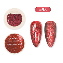 Solid Gel Polish - #98 GLITTER RED