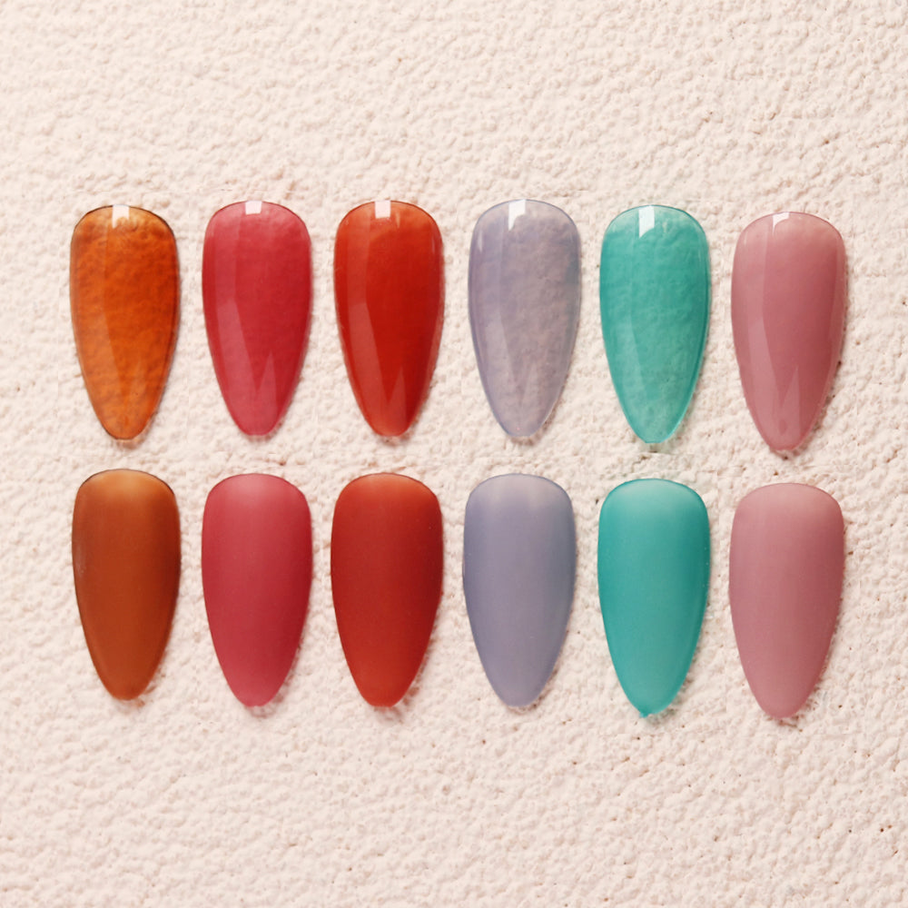 6 Colors Jelly Gel Polish Set - S09 Tea Time