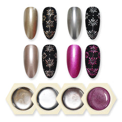 Mirror Metallic Nail Art Gel Polish - M02 Silver