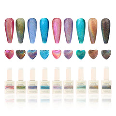 Laser Rainbow Cat Eye Gel Set