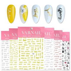 Nail Stickers - English Letter Words