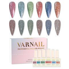 6 Colors Reflective Gel Polish Set - GS03