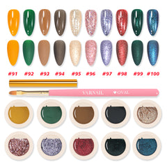 Solid Gel Polish 10 Colors Set - Holiday Vibes