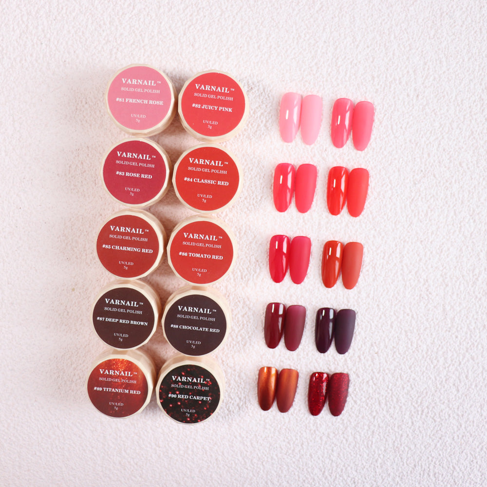 Solid Gel Polish 10 Colors Set - Lucky Pear