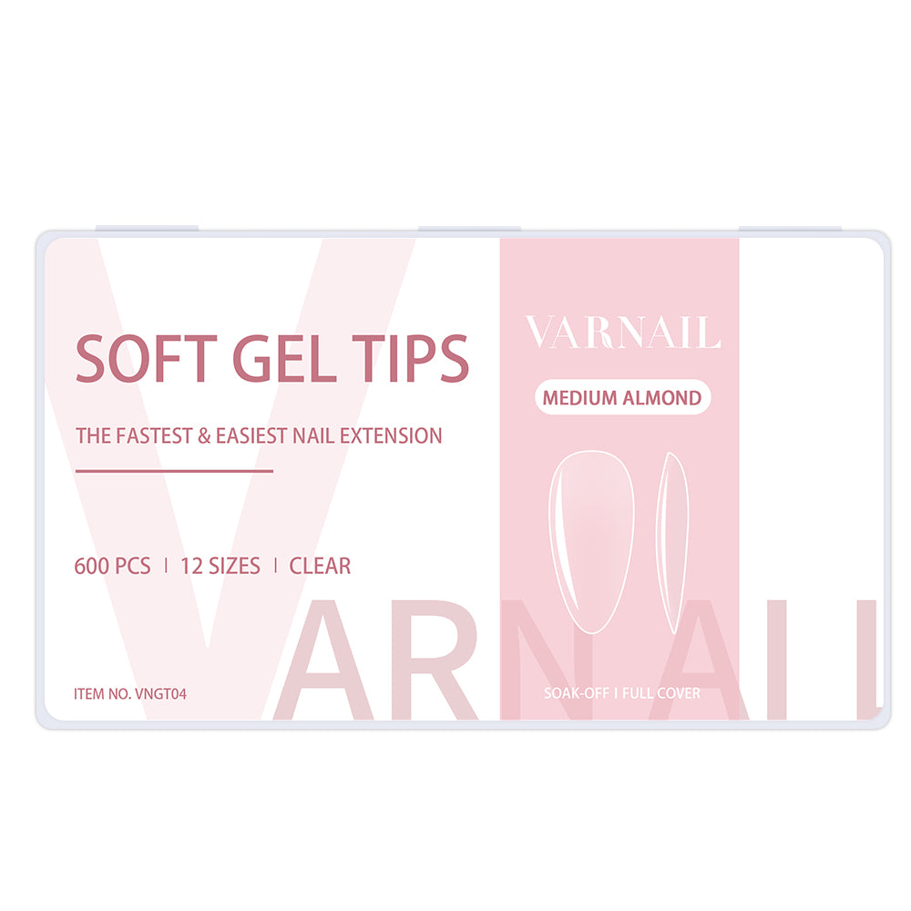 VARNAIL Soft Gel Nail Tips - Medium Almond