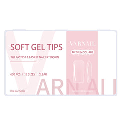 Soft Gel Nail Tips - Medium Square