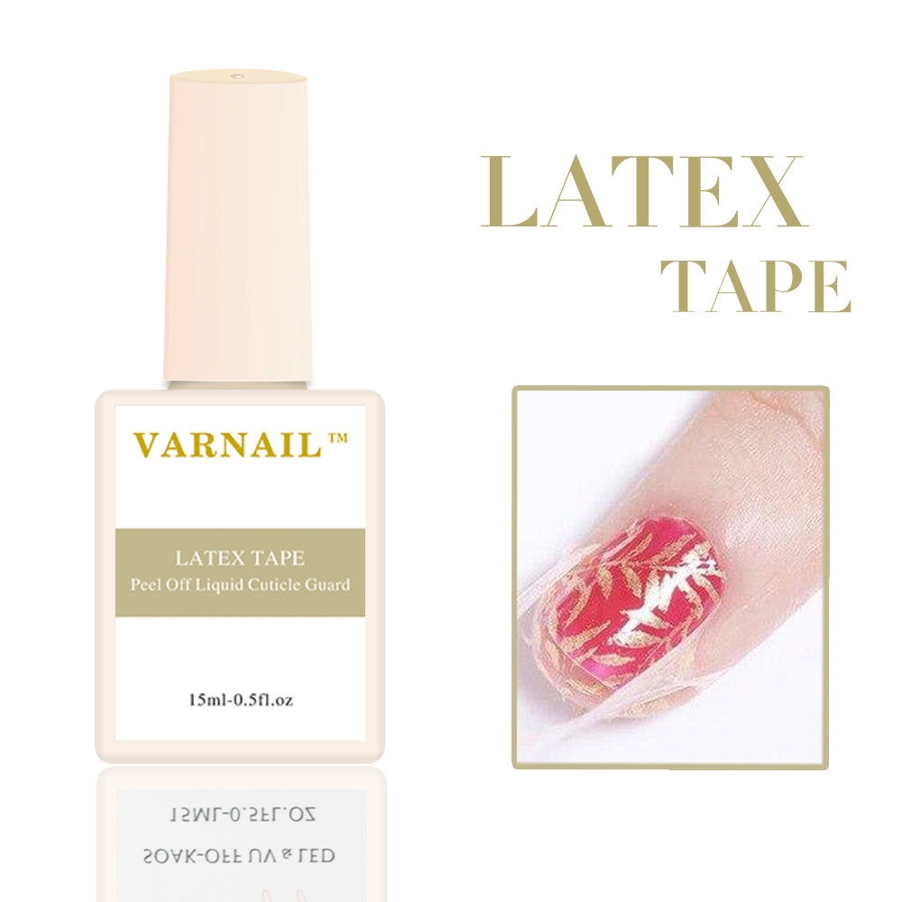 VARNAIL Nail Latex Tape Form Peel Off Liquid Cuticle Guard 15ml