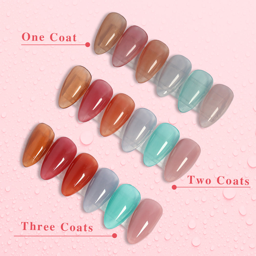 6 Colors Jelly Gel Polish Set - S09 Tea Time