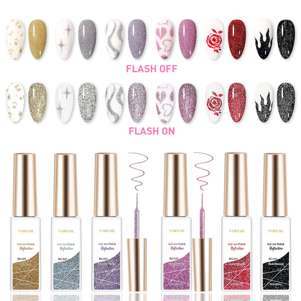 Reflective Liner Gel Art Polish - RGA01 Cheers