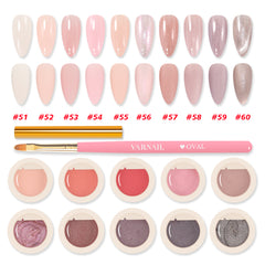 Solid Gel Polish 10 Colors Set - Strawberry Smoothie