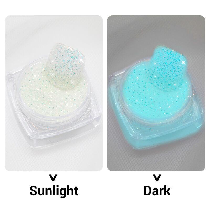 Glow In Dark Nail Glitter Powder 6 Colors/Set VN152316