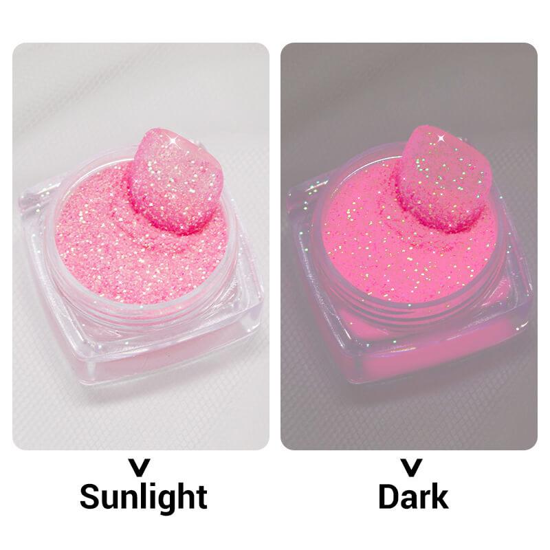 Glow In Dark Nail Glitter Powder 6 Colors/Set VN152316