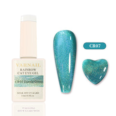 Laser Rainbow Cat Eye Gel - CR07 Dazzle Green