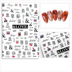 Nail Stickers - English Letter Words