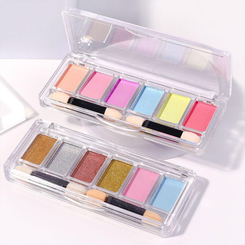 6 Colors Solid Nail Mirror Powder Palette VN1017