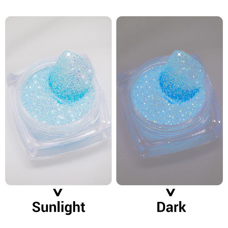 Glow In Dark Nail Glitter Powder 6 Colors/Set VN152316