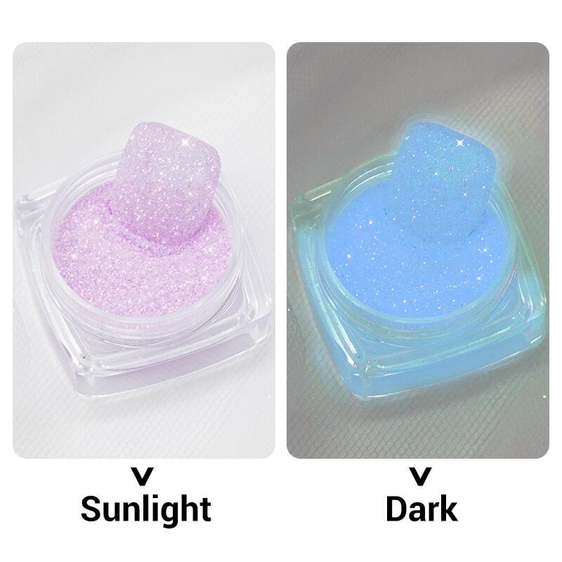 Glow In Dark Nail Glitter Powder 6 Colors/Set VN152316