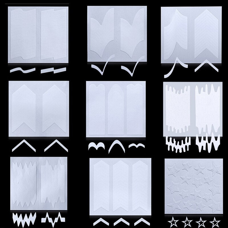 Nail Stickers Stencils - French Manicure DIY Nail Art
