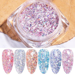 Shiny Nail Glitters Sequins 6 Colors/Set VN152117