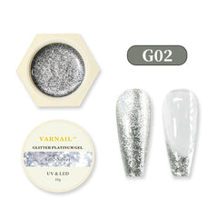 Glitter Platinum Gel - G02 Silver