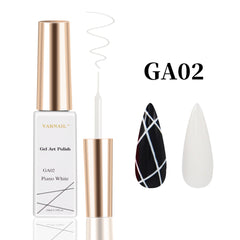 Liner Gel Art Polish - GA02 PIANO WHITE