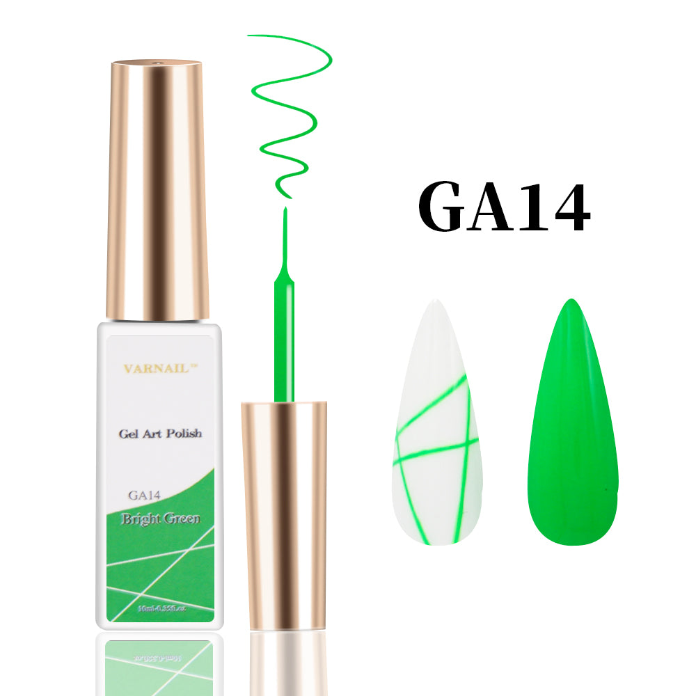 Liner Gel Art Polish - GA14 BRIGHT GREEN